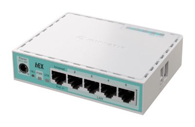RouterBOARD hEX, E50UG, 10/100/1000 Mbit/s, Ethernet LAN (RJ-45) ports 5, Mesh Support No, MU-MiMO No, No mobile broadband