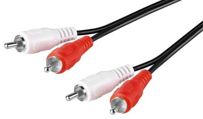 Stereo RCA cable 2x RCA, 50030, 2 RCA male (audio left/right)