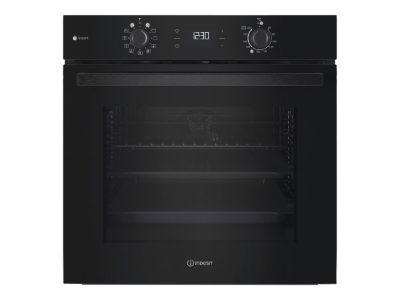 INDESIT Oven, IO K58HS B, 71 L, Electric, Hydrolytic, Electronic, Convection, Height 59.5 cm, Width 59.5 cm, Black