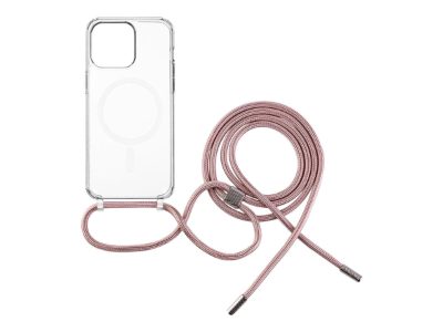 MagPure Neck, Back Cover with Lanyard, Apple, iPhone 16 Plus, TPU, Clear, Pink