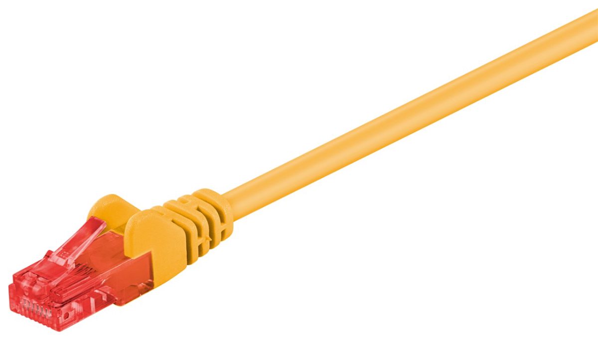 Goobay CAT 6, U/UTP, Patch cord, Yellow