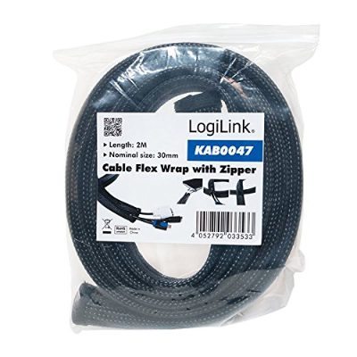 Flexible Cable protection with Zipper, 30x20x2000 mm