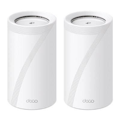 Wireless Router, TP-LINK, 19000 Mbps, Mesh, Wi-Fi 7, 2x2.5GbE, 1x10GbE, 1xSPF+, DHCP, DECOBE85(2-PACK)