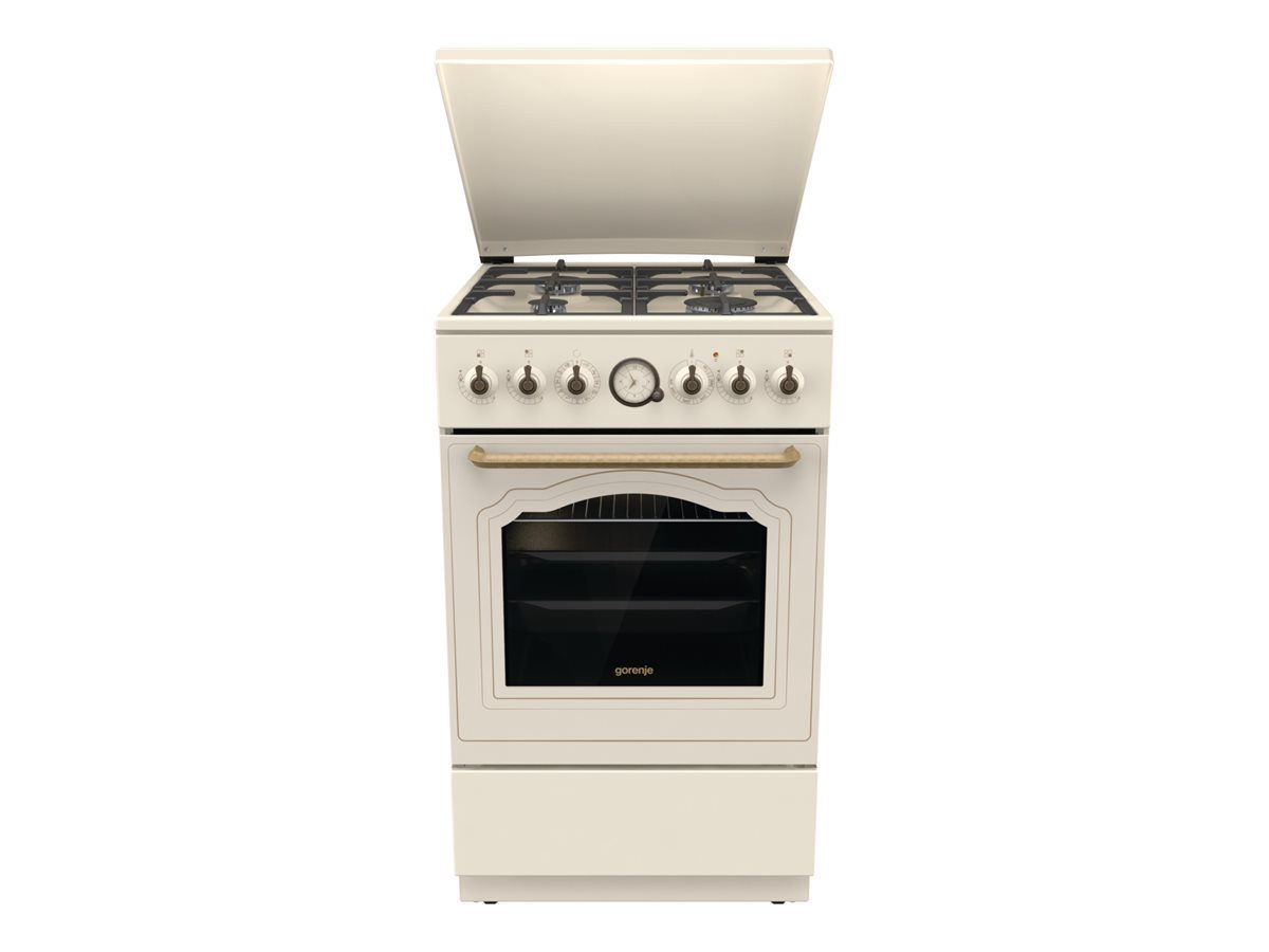 Gorenje Cooker, GKS5B70CLI, Hob type Gas, Oven type Electric, Sandy, Width 50 cm, Depth 59.4 cm, 70 L