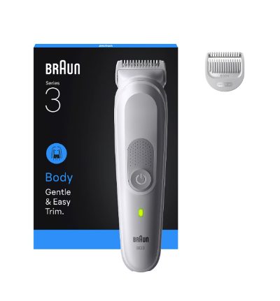 Braun Body Groomer, Series 3 BG3500, Cordless, Lght Grey