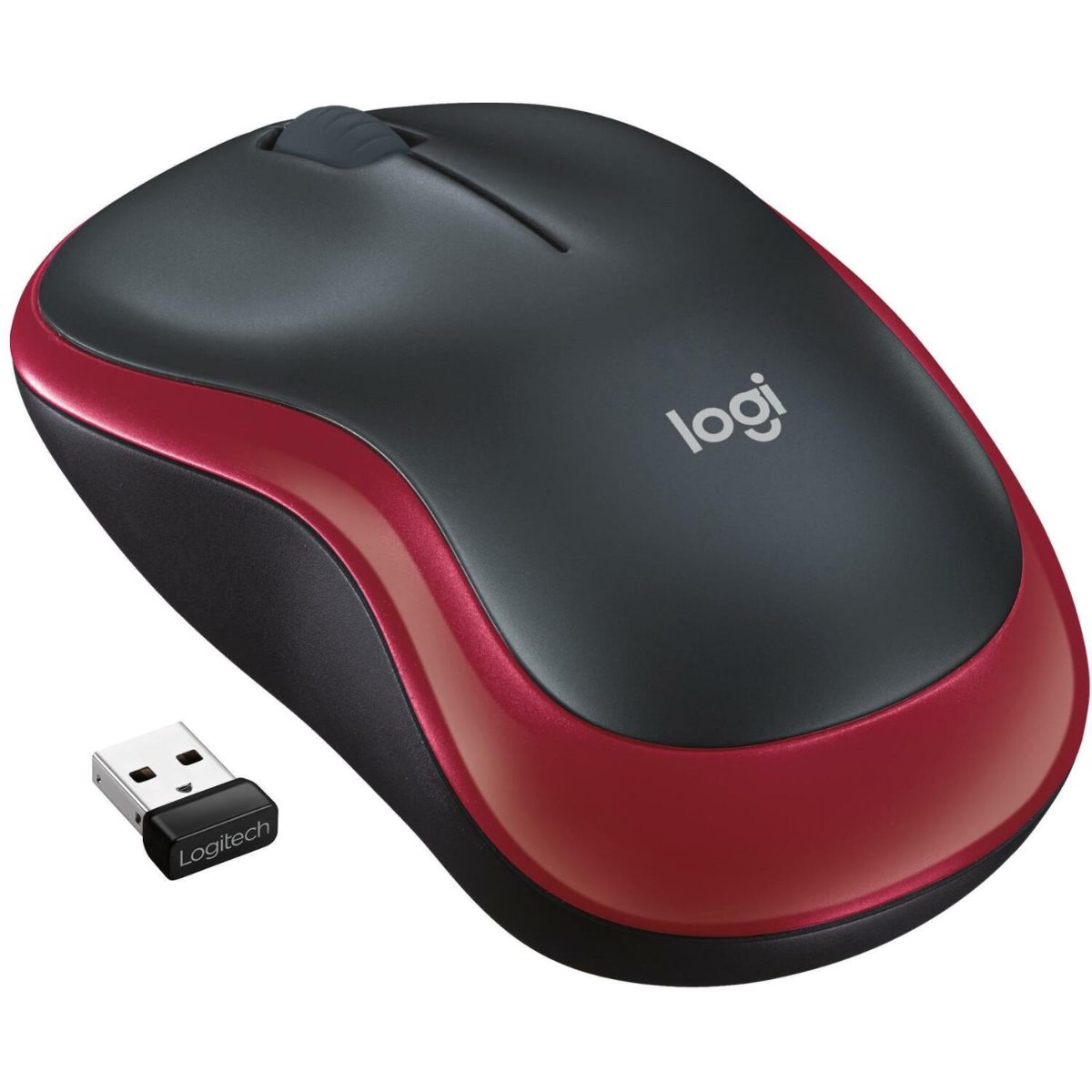 Mouse, M185, Wireless, Red