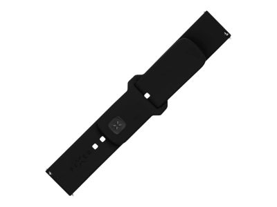 Sporty Strap Set with Quick Release 22mm for smartwatch, 160-235 mm, Black, Silicone