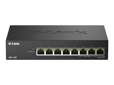 D-LINK DMS-108P/E 8-Port 2.5G Multi-Gigabit Unmanaged PoE Switch, D-Link
