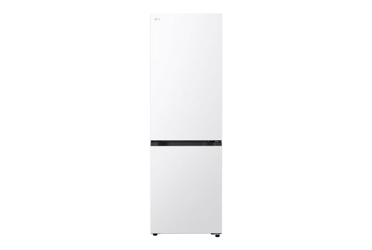 LG Refrigerator, GBBSJ10ESW, Energy efficiency class E, Free standing, Combi, Height 186 cm, Fridge net capacity 220 L, Freezer net capacity 113 L, Display, 35 dB, White