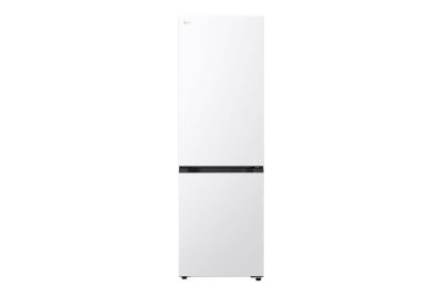 LG Refrigerator, GBBSJ10ESW, Energy efficiency class E, Free standing, Combi, Height 186 cm, Fridge net capacity 220 L, Freezer net capacity 113 L, Display, 35 dB, White