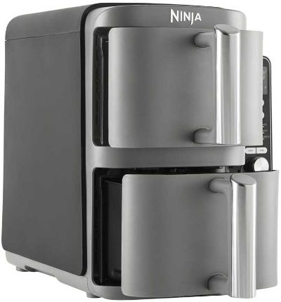 NINJA Double Stack XL Air Fryer, SL400EU, Power 2470 W, Capacity 9.5 L, Black/Grey