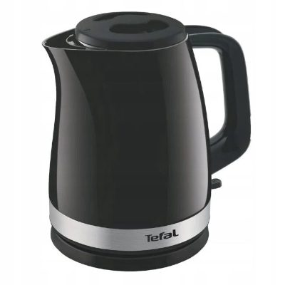 Kettle, KO150F30 Delfini Vision, Electric, 2400 W, 1.5 L, Plastic, 360° rotational base, Black/Stainless steel