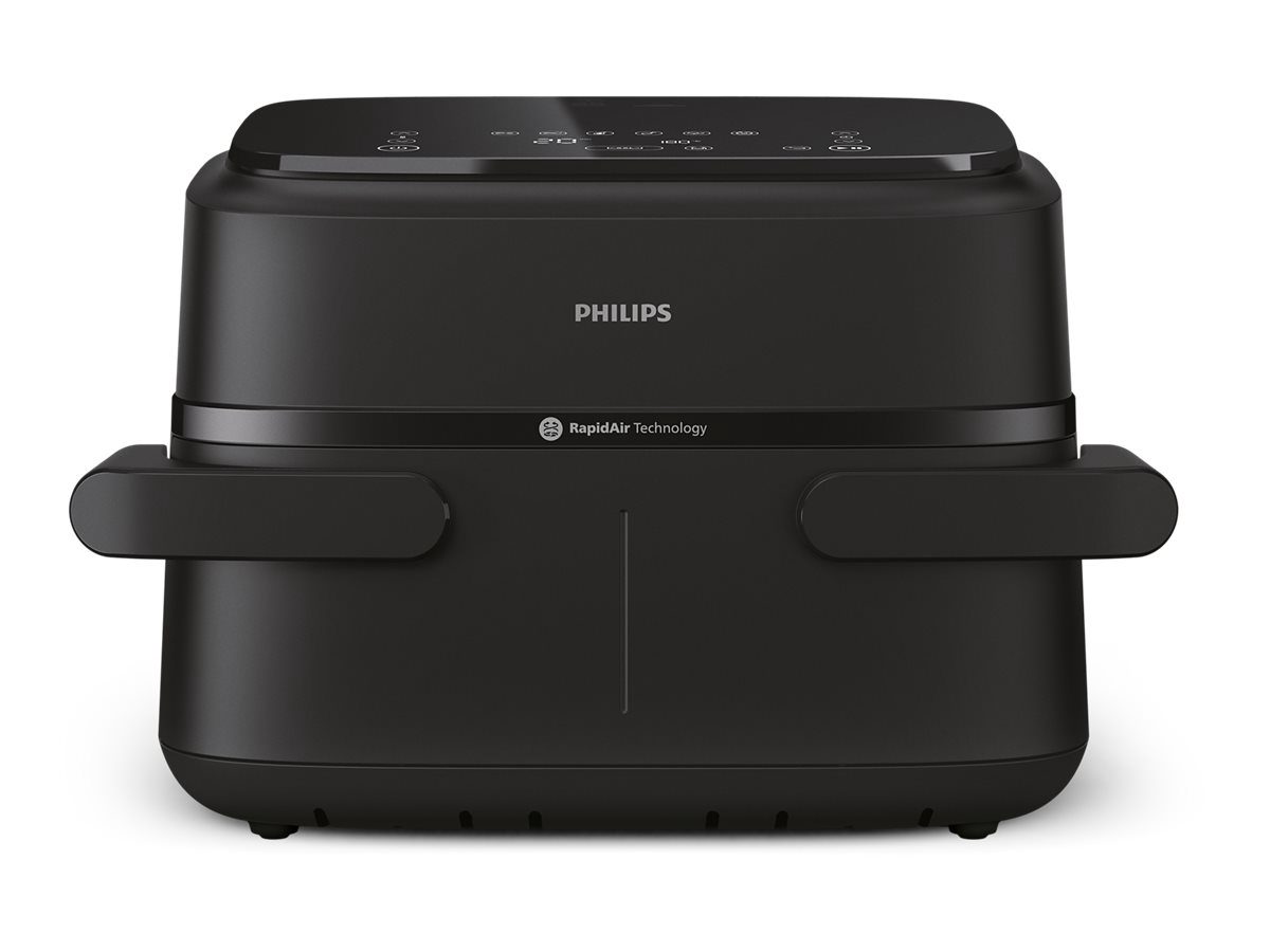 Philips Airfryer Dual Basket, NA150/00 1000 Series, Power 2450 W, Capacity 7 L, RapidAir Plus, Black