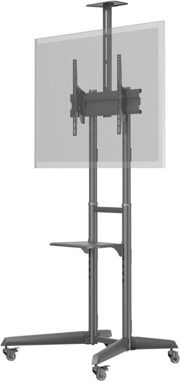 Goobay Floor stand, 59508 TV Presentation Stand Pro (Size L), Adjustable Height, Tilt, 37-70 ", Black