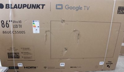 Blaupunkt 86UGC5500S 86" (218 cm) 4K Ultra HD LED Google TV, SALE OUT. Blaupunkt LED TV, 86UGC5500S, 86, Smart TV, Google TV, UHD, Black