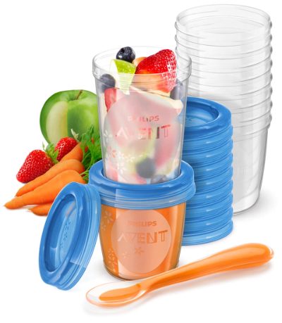 Philips Avent Pārtikas uzglabāšanas trauciņu komplekts ar karoti