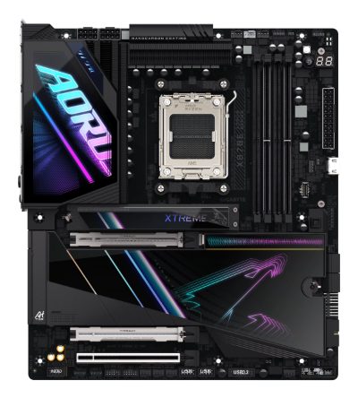 Mainboard, GIGABYTE, AMD X870E, SAM5, EATX, Memory DDR5, Memory slots 4, 1xPCI-Express 4.0 4x, 1xPCI-Express 4.0 8x, 1xPCI-Express 5.0 16x, 4xM.2, 1xHDMI, 2xUSB 2.0, 6xUSB 3.2, 2xUSB-C, 1xOptical S/PDIF, 2xRJ45, 2xAudio port, X870EAXTREMEAITOP
