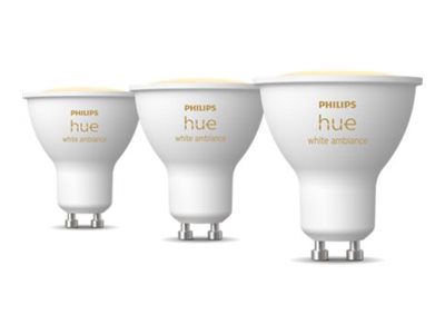 Philips Hue Smart Spotlight, 3pcs pack, GU10, 4.2 W, Warm to cool white light