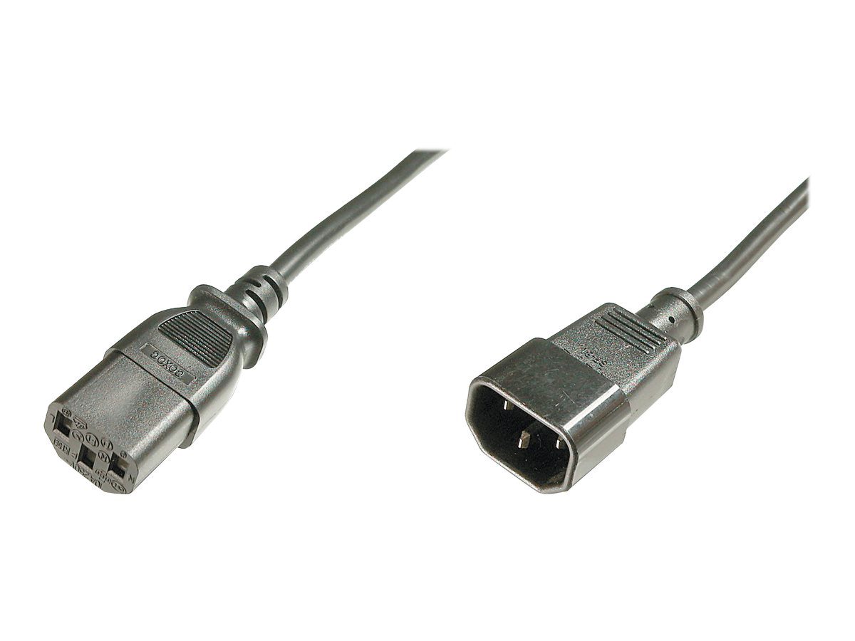 Power Cord extension cable  C13 - C14,, AK-440201-018-S, Black