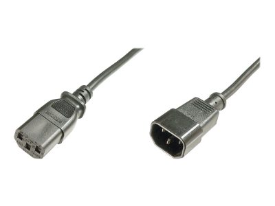 Power Cord extension cable  C13 - C14,, AK-440201-018-S, Black