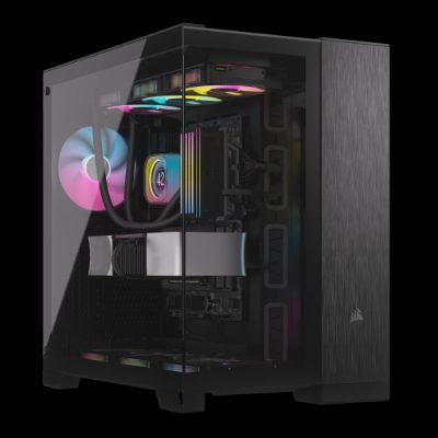 Corsair Dual Chamber PC Case, 6500X, Black/Obsidian Aluminum, Mid-Tower, ATX