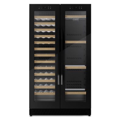 Wine Cooler, WineChef Duo 122, Energy efficiency class G, Free standing, Bottles capacity 122, Black