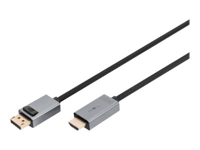 Digitus 4K DisplayPort Adapter Cable, DP - HDMI Type A, DB-340202-018-S, 1.8 m