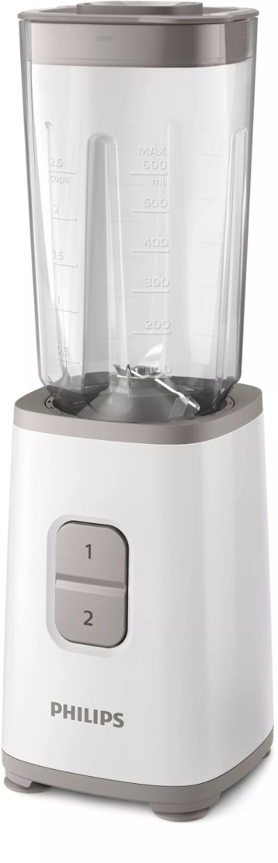 Mini blender, HR2602/00, Personal, 350 W, Jar material SAN, Jar capacity 1 L, Ice crushing, White