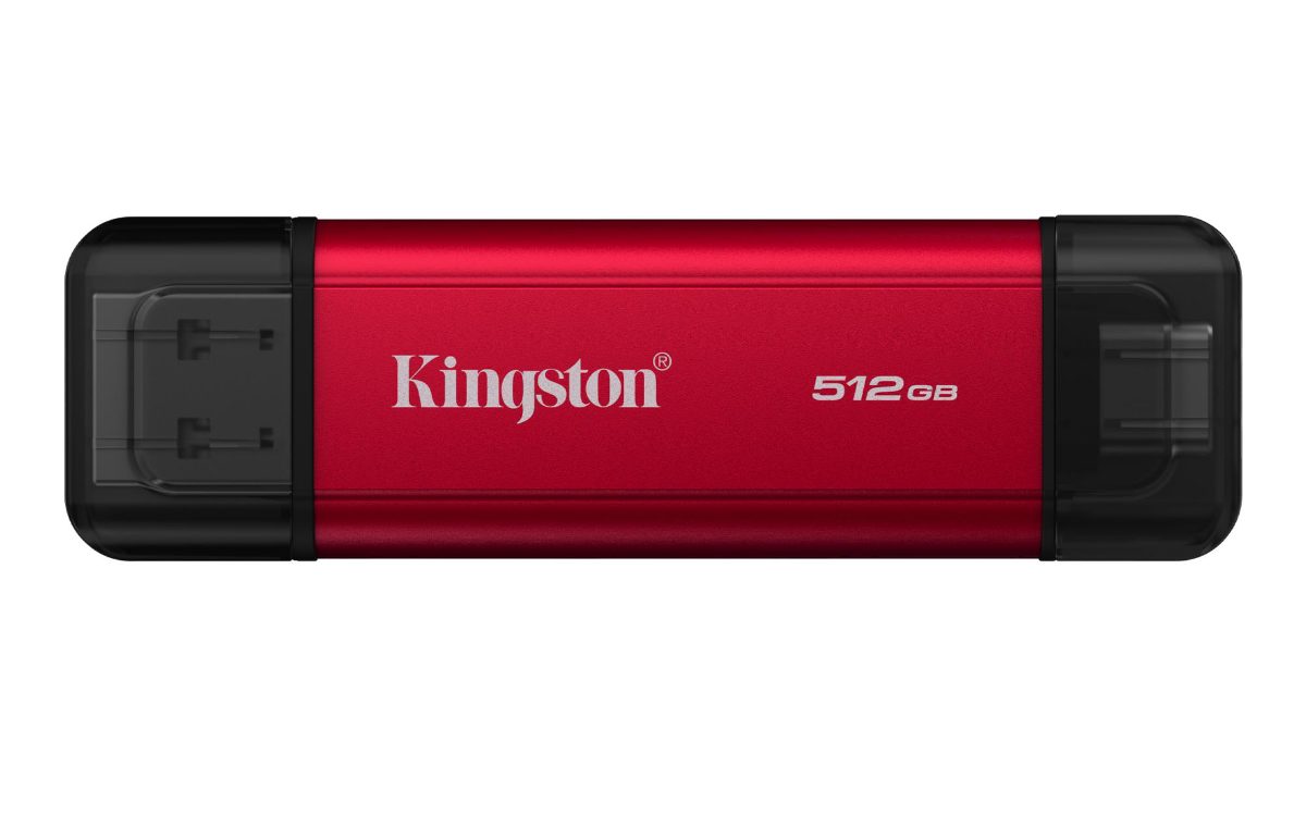Kingston Dual Portable Solid-State Drive, USB Type-A and Type-C, 512 GB, Solid-state drive interface USB 3.2 Gen 2, Read speed 1050 MB/s, Write speed 950 MB/s