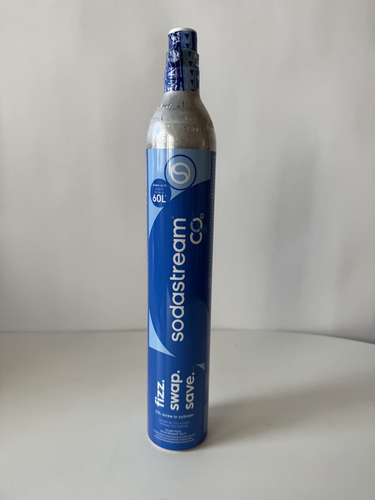SodaStream Alcojet CO2 papildus cilindrs+ gāze, zils