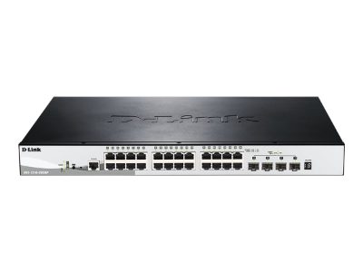 D-Link DGS-1510-28XMP/E 28-Port Gigabit Stackable POE Smart Managed Switch including 4 10G SFP+, D-Link