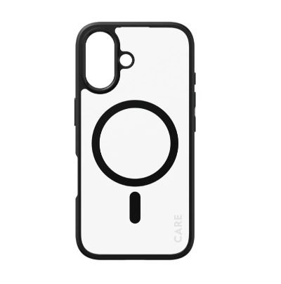 CARE Flagship Case, Back cover, Apple, iPhone 16, Recycled plastic, Black, MagSafe