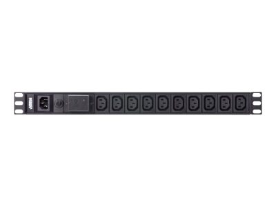 Basic 1U PDU with surge protection 10A, PE0110SG