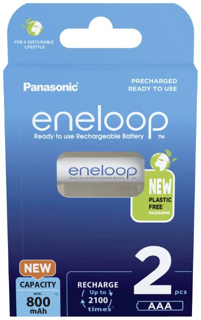 Rechargeable Batteries, ENELOOP BK-4MCDE/2BE, AAA, 800 mAh, 2 pc(s)