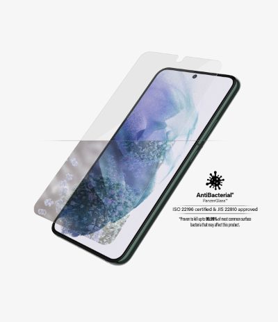 Samsung, Galaxy S22+, Tempered glass, Transparent, Case friendly. Compatible with ultrasonic fingerprint sensor. 100 % touch sensitivity. Antibacterial (ISO 22196 certified & JIS 22810 approved), Screen Protector