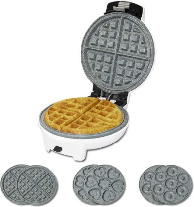 Cecotec Waffle Maker, Fun Gofrestone 3in1, 700 W, Number of pastry 3, Waffle/Muffin/Donut, White