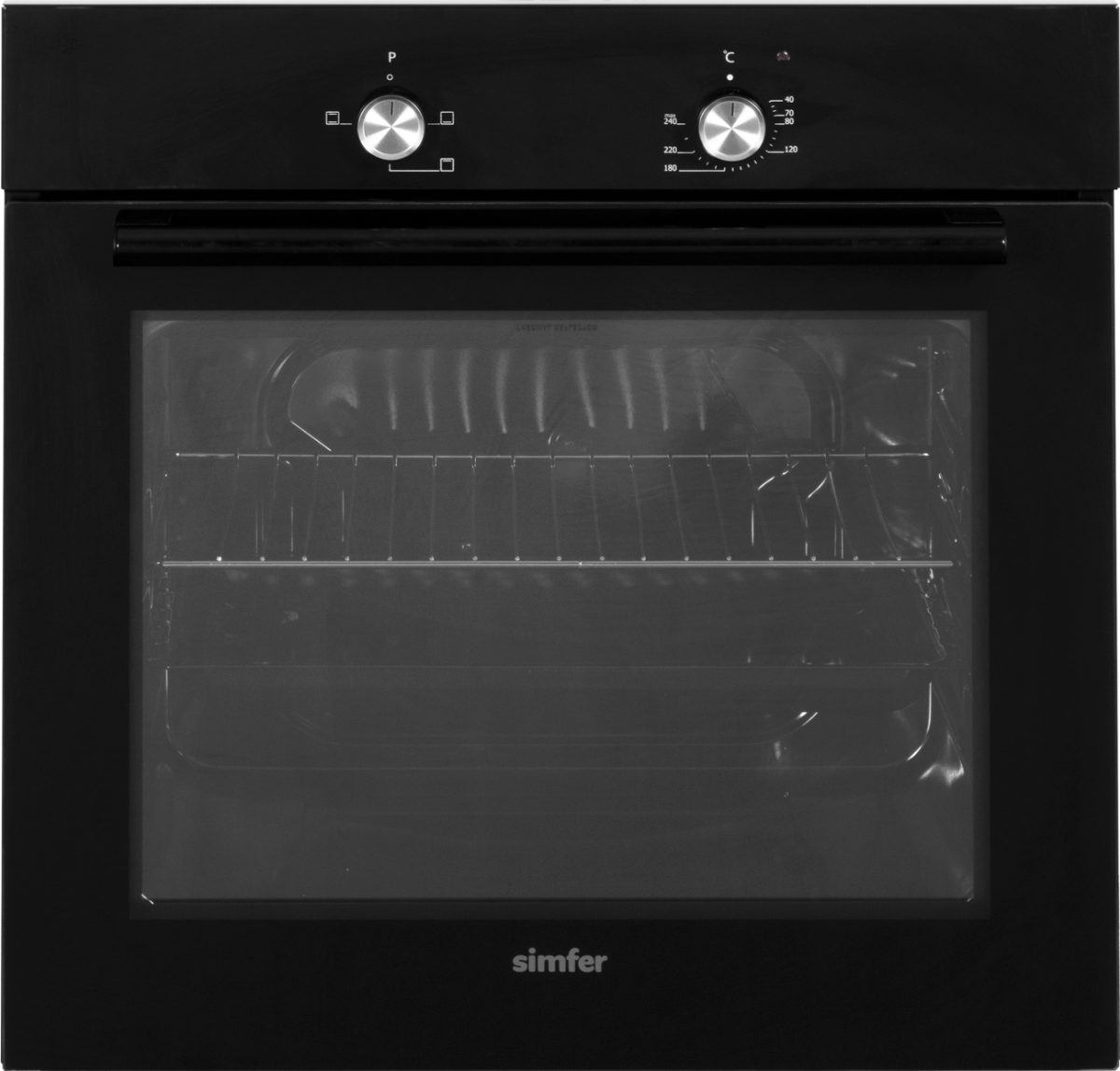 Oven, 8004AERSP, 62 L, Electric, Manual, Mechanical control, Height 60 cm, Width 60 cm, Black