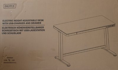 Electric Height Adjustable Desk, 72 - 121 cm, Maximum load weight 50 kg, Metal, White, 24 month(s), DAMAGED PACKAGING, DEMO