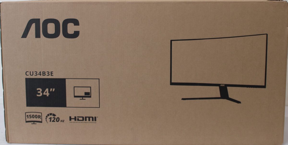 AOC CU34B3E Curved 34" 3440x1440/21:9/300cd/m2/4ms HDMI, DisplayPort, USB, Audio out, Warranty 36 month(s)