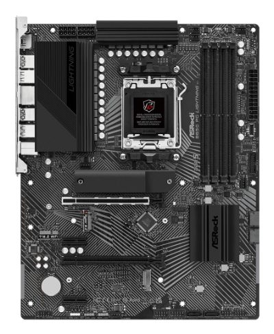 Mainboard, ASROCK, AMD B650, SAM5, ATX, Memory DDR5, Memory slots 4, 2xPCI-Express 4.0 1x, 2xPCI-Express 4.0 16x, 3xM.2, 1xHDMI, 1xAudio-In, 1xAudio-Out, 1xMicrophone, 4xUSB 2.0, 7xUSB 3.2, 2xUSB-C, 1xRJ45, B650PGLIGHTNING