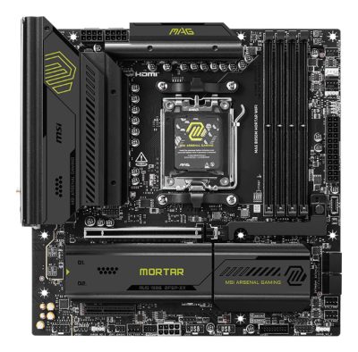 MSI MAG B850M MORTAR WIFI, Processor family AMD, Processor socket AM5, DDR5, Supported hard disk drive interfaces SATA, M.2, Number of SATA connectors 4