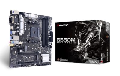 Mainboard, BIOSTAR, AMD B550, SAM4, MicroATX, Memory DDR4, Memory slots 4, 1xPCI-Express 3.0 1x, 1xPCI-Express 3.0 16x, 1xPCI-Express 4.0 16x, 2xM.2, 1x15pin D-sub, 1xDVI-D, 1xHDMI, 2xUSB 2.0, 4xUSB 3.2, 1xPS/2, 1xRJ45, 3xAudio port, B550MX/EPRO
