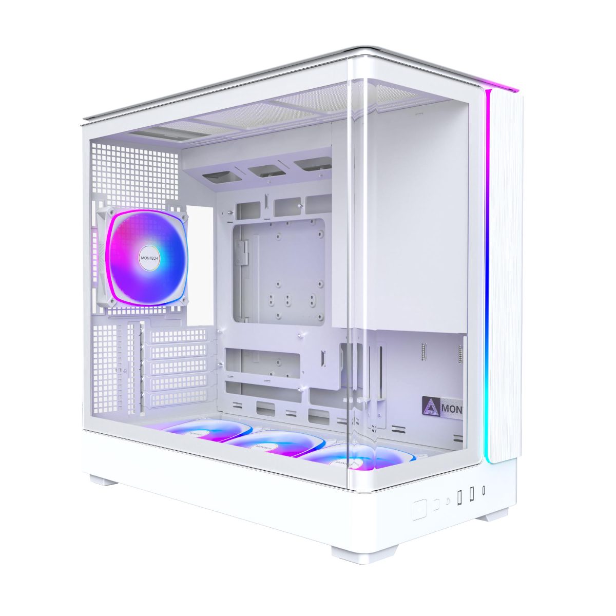 Case, MONTECH, micro ATX/Mini-ITX, White, Midi Tower, PC, KING 15 PRO, KING15PRO(W)