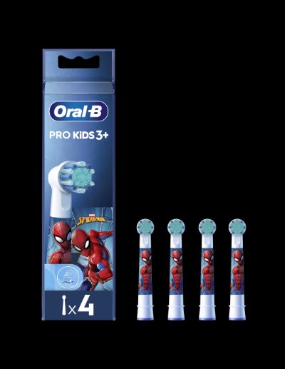 Oral-B Replacement Toothbrush Heads, EB10 4 refill Spiderman, Heads, For kids, Number of brush heads included 4