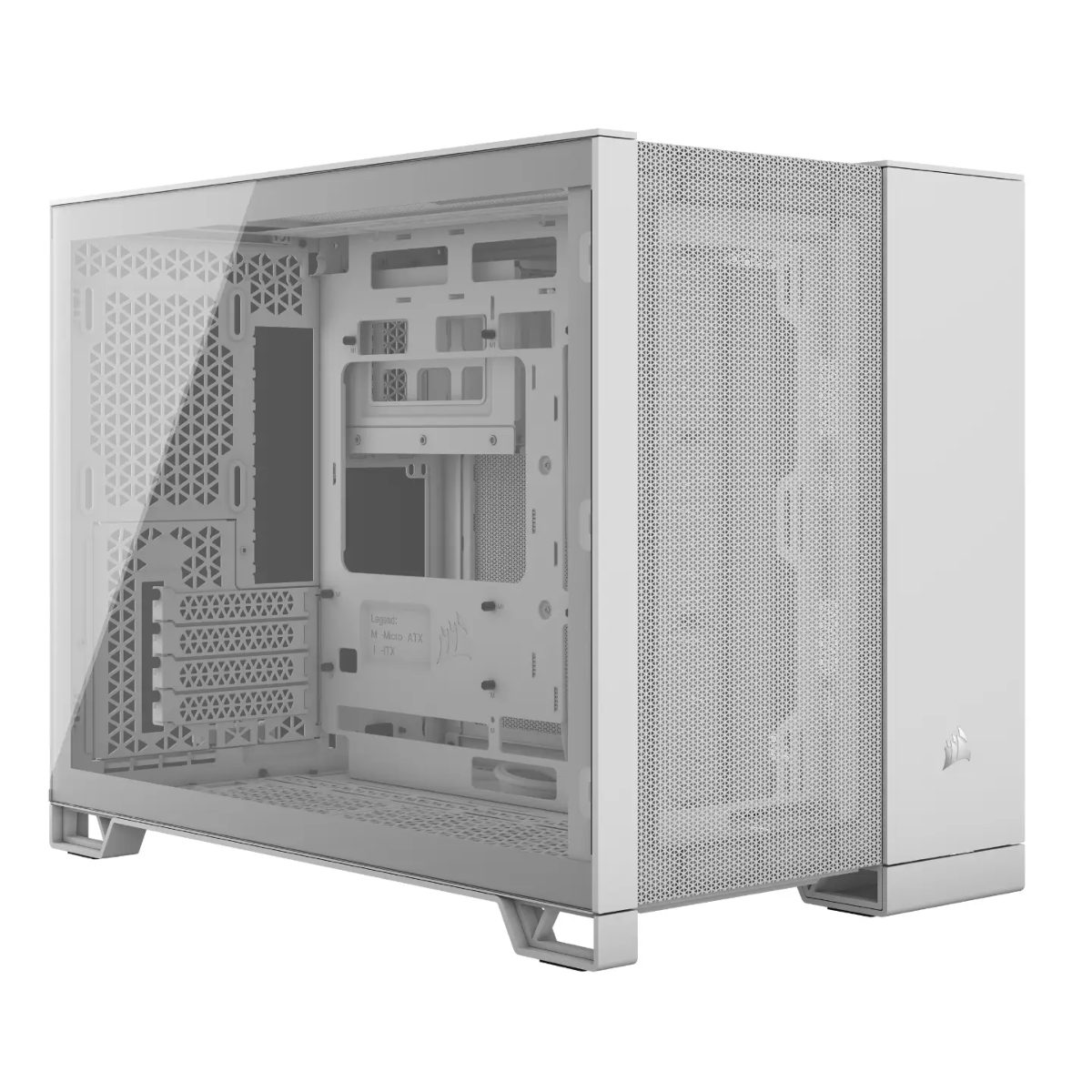 Corsair Dual Chamber PC Case, 2500D AIRFLOW, White, Mid Tower, Micro-ATX