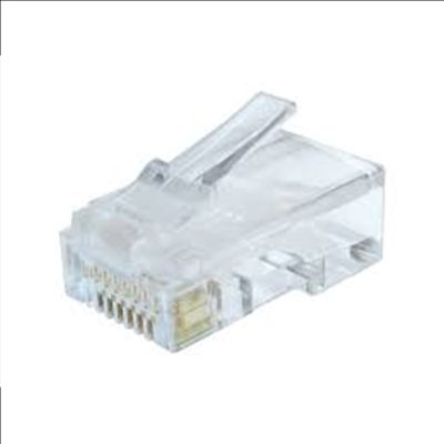 Modular plug (adapter) 8P8C for solid CAT6 LAN cable, 10 pcs per bag