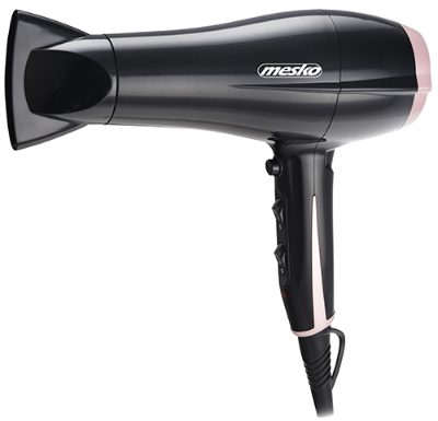 Hair Dryer, MS 2249, 2000 W, Number of temperature settings 3, Black/Pink