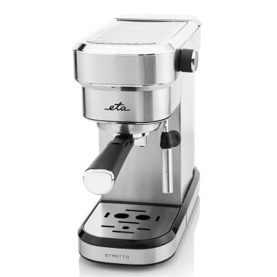 Espresso coffee maker, ETA218090000 Stretto, Pump pressure 15 bar, Built-in milk frother, Ground, 1350 W, Stainless steel
