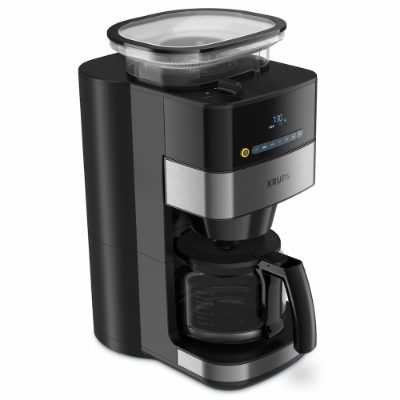 KRUPS grind & brew kafijas automāts ar filtru un dzirnaviņām, 1.25L, melns