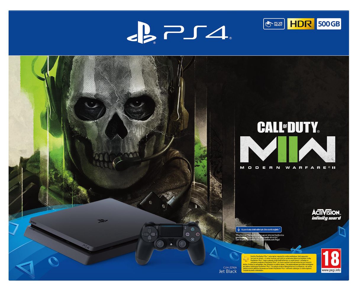 PLAYSTATION 4 CONSOLE 500GB/SLIM+COD:MW2 711719561064 SONY